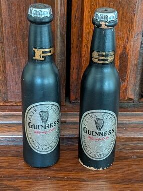Guinness Black Decorative Bottle Pair - Home Accents